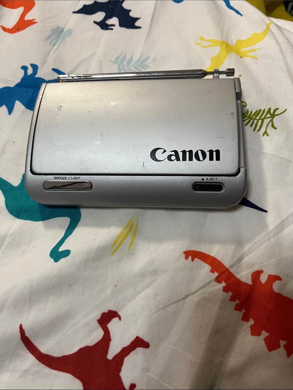 Canon Silver Portable Travel Radio with Telescoping Antenna